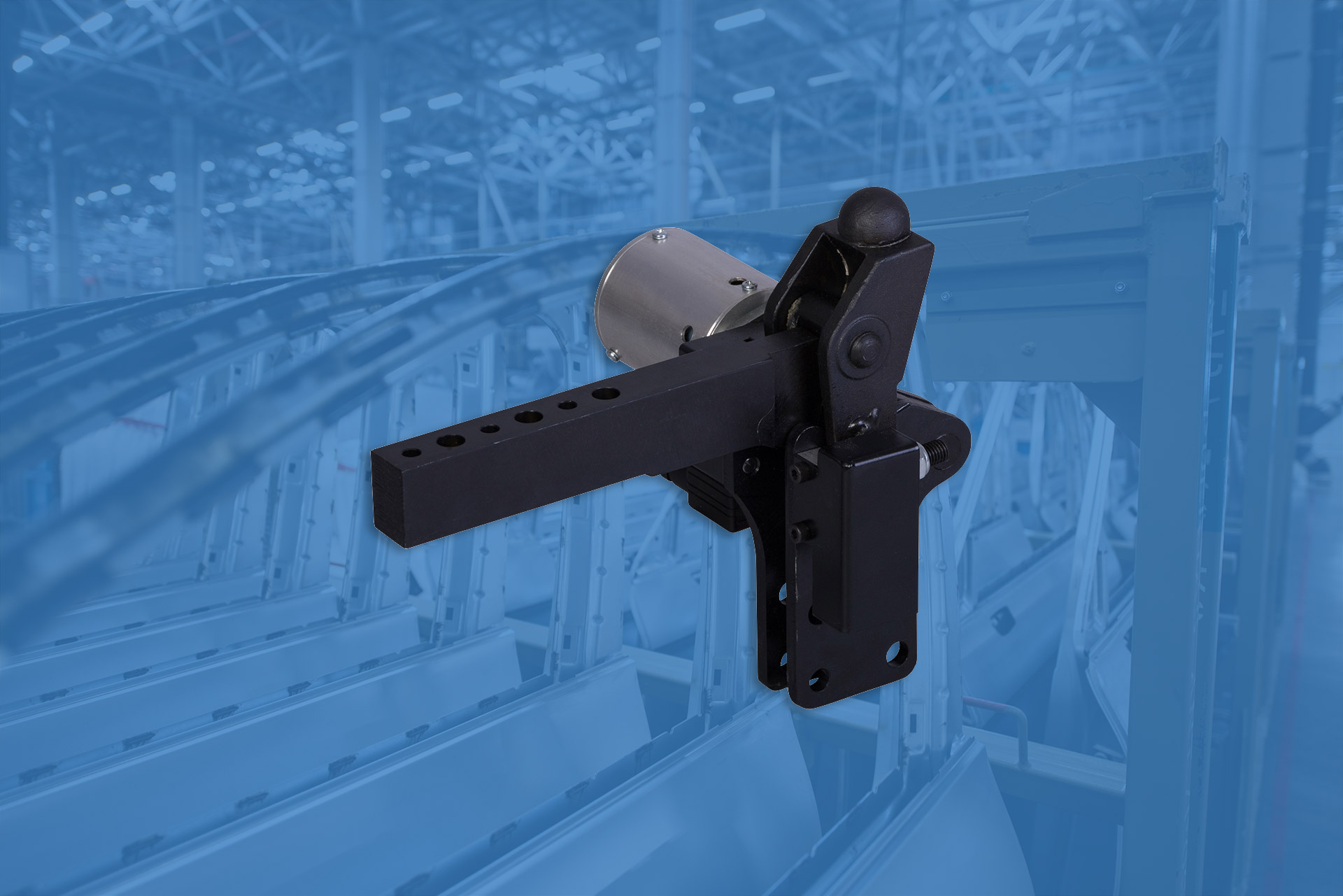 Heavy duty black solenoid locking toggle clmap manufactured for Ford
