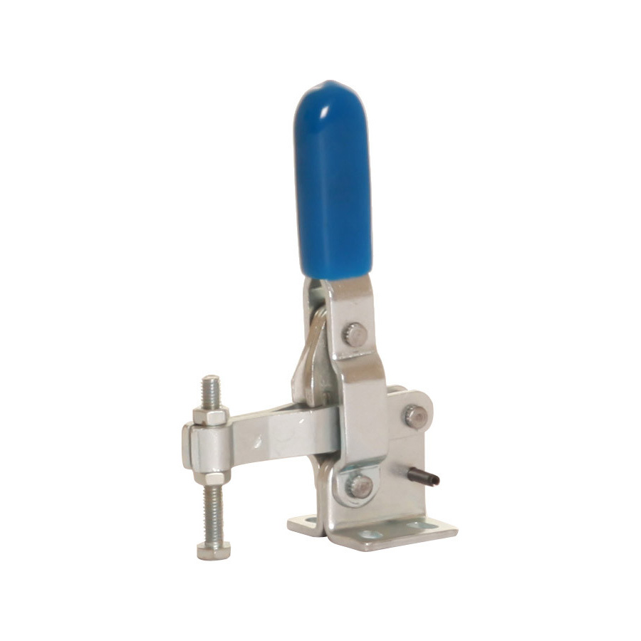 MG83SB Vertical Toggle Clamp manufactured by Sandfield Engineering with a short blue handle
