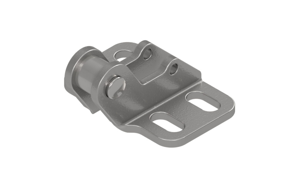 A 3D render of a rating mount for a Toggle clamp bar manufactured by Sandfield Engineering