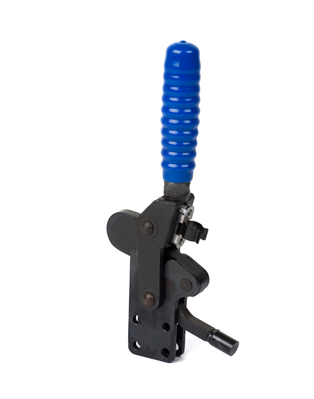 This is a black unit with a long blue handle that is a Sandfield Engineering M20. M30 retaining Mechanism
