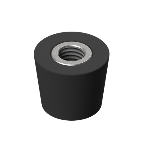 A neopreme toggle clamp tip with internal threading for attachment to a Clamp stand.