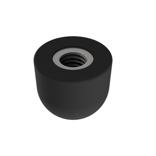 Neoprene tip with internal threading for screw attachement to a sandfield Engineering Clamp product.