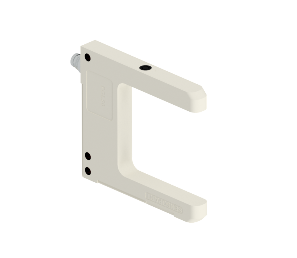 A plastic element with in a product manufactured by Sandfield Engineering. Shaped in a C shape with a notch at the back for a hose to be attached