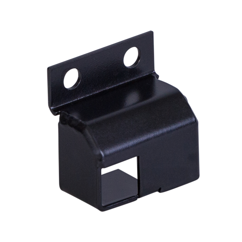Close up image of a Bracket with screw holes for a Sandfield Engineering product.